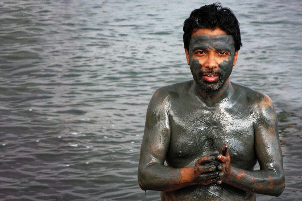 “A Rejuvenating Bath with Dead Sea Black Mud,” photo by-Santhosh Manganam of Kuwait.