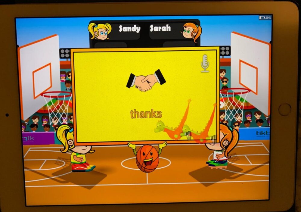 Screenshot from a TikTalk game.