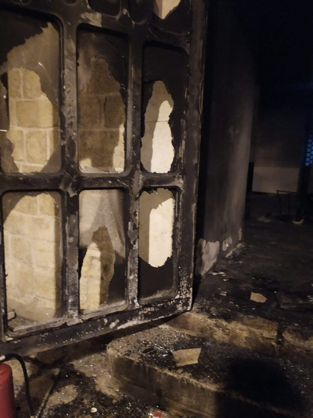 Akko's Efendi Hotel after a mob attacked it on May 11, 2021. Photo courtesy of Uri Jeremias