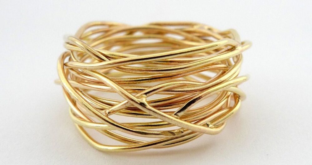 This Noa Sharon ring is made from scrap gold wire. Photo courtesy of Noa Sharon