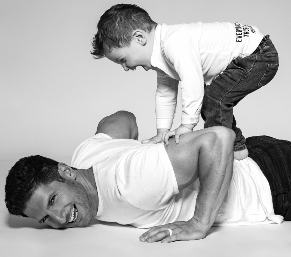 Israeli CrossFit champ David Ben David with son Michael. Photo by Eitan Bernat/Fathers & Sons