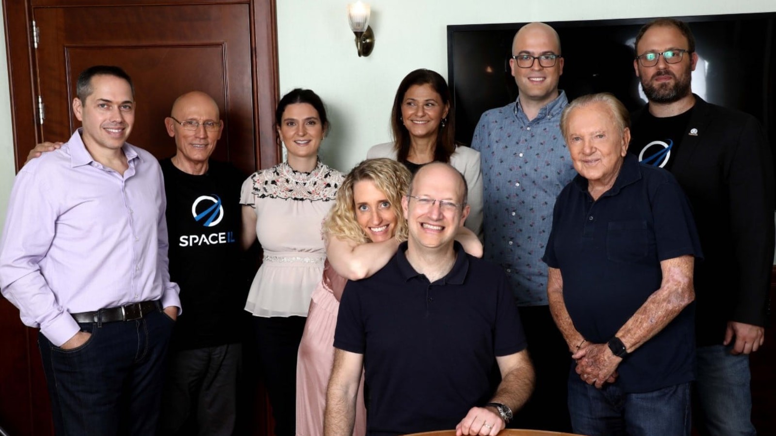 Leaders and funders of SpaceIL. Photo by Sivan Farag