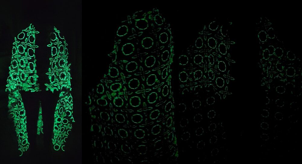 Fabric that glows in the dark. Photo by Ganit Goldstein