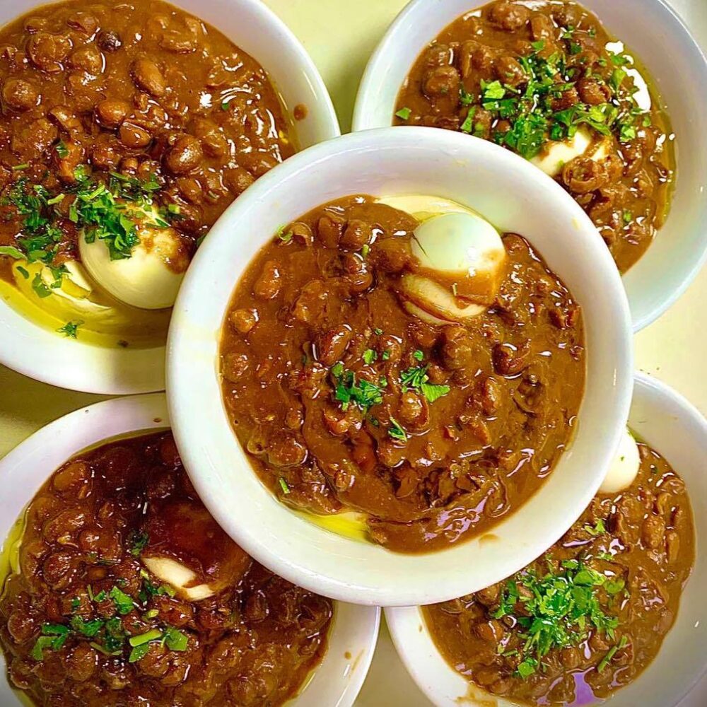 Hummus-ful at Hummus Said, Beersheva. Photo courtesy of Hummus Said