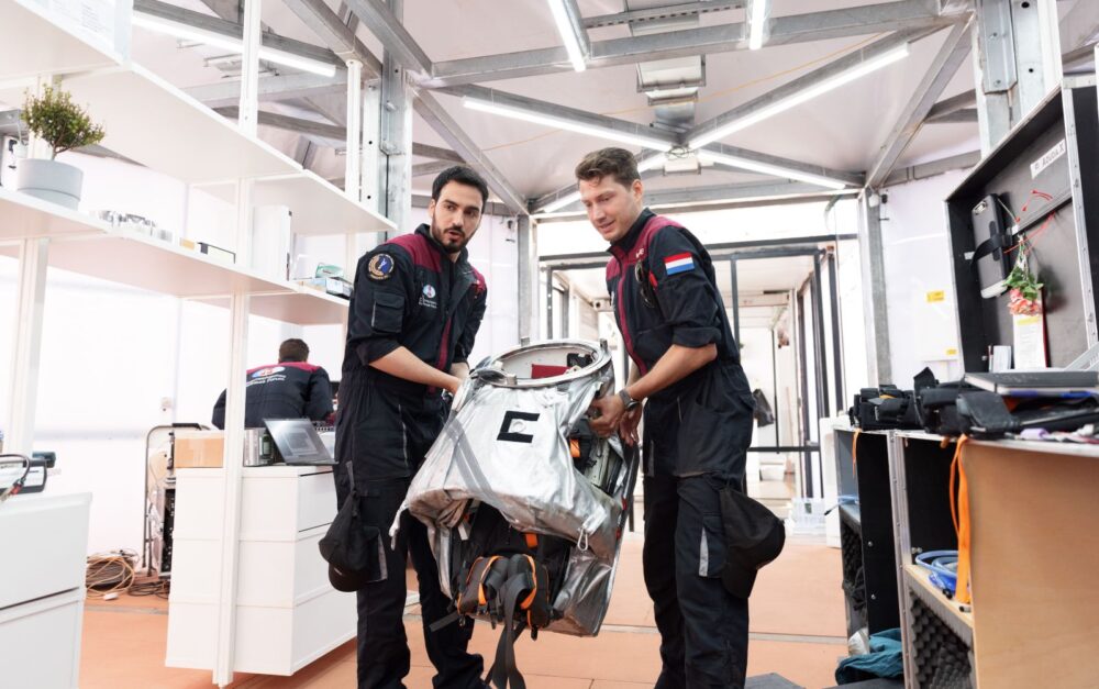 Control teams aid in preparation for the mission. Photo by Florian Voggeneder/OeWF