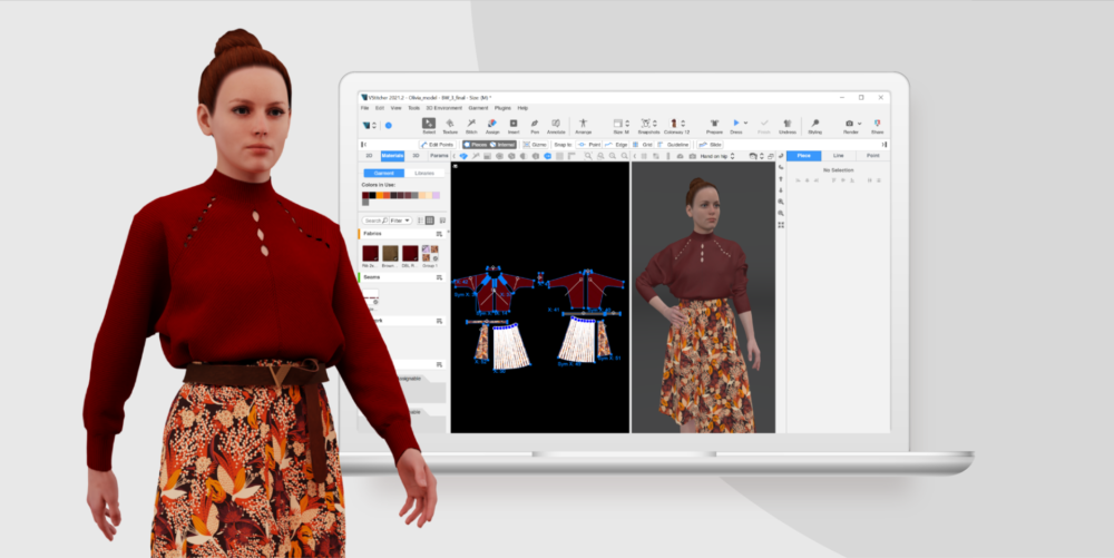 Browzwear software creates digital samples for the apparel industry. Photo courtesy of Featuring LTD