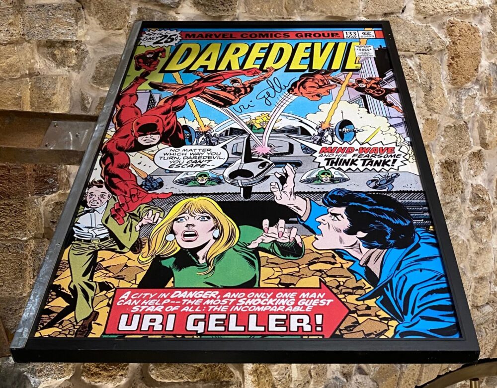 Uri Geller was featured in a Marvel comics book in 1976. Photo by Abigail K. Leichman