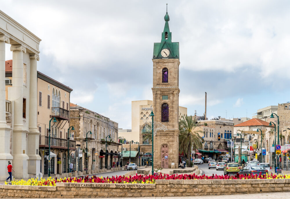 The Jaffa Clock Tower was built in the early 20th century to mark the city’s modernization process. Photo by Boris-B via Shutterstock.com