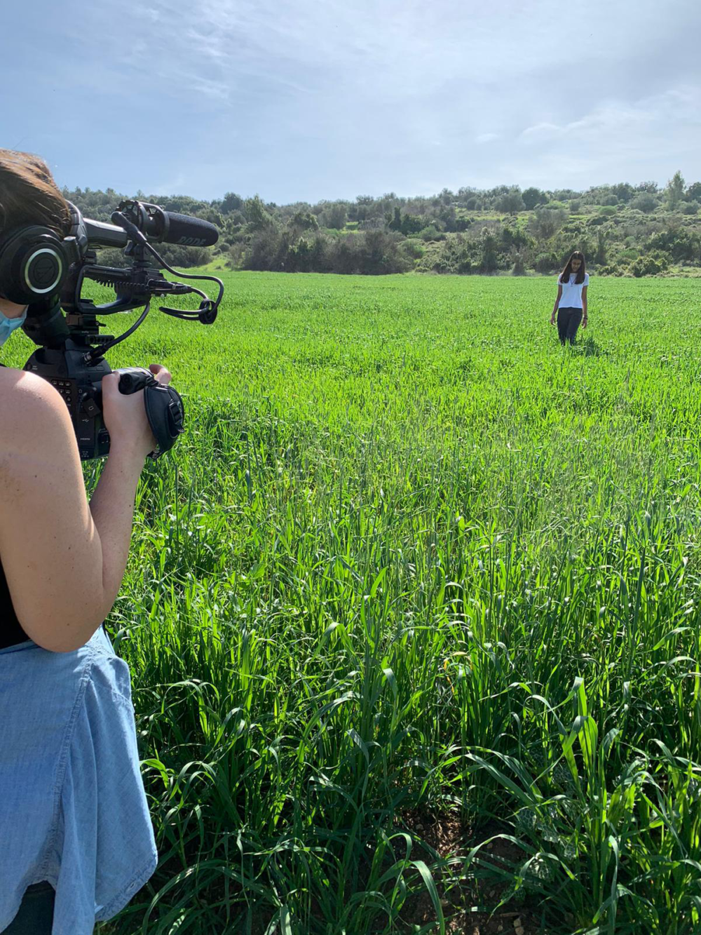 Cinematographer Keren Greenberg filming Ofir, a 17-year-old with Crohn’s disease, in Beit Shemesh. Photo courtesy of docyourstory