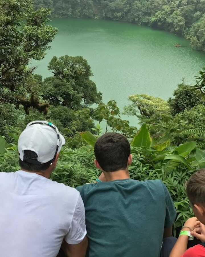 Made it! Nicky’s husband and two of her kids enjoy the view at the top. Photo by Nicky Blackburn