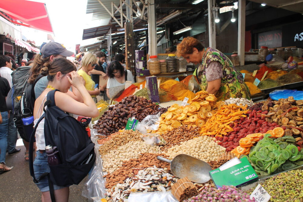 Spices on sale in Carmel Market in Tel Aviv. Photo by Anna Wachspress