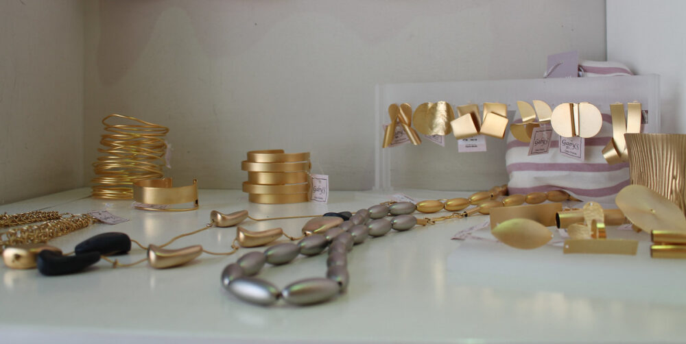 Jewelry on sale in Tel Aviv. Photo by Anna Wachspress