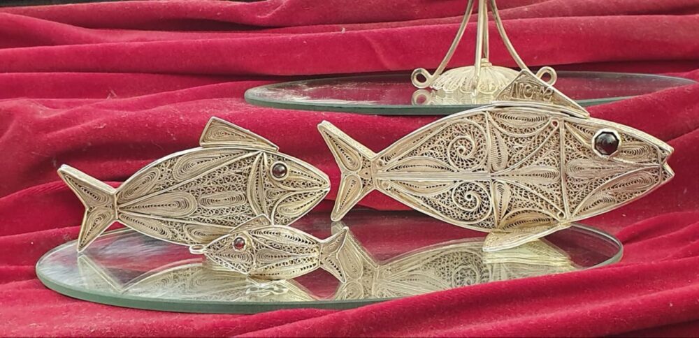 Filigreed fish at The Cardo Charm in Jerusalem. Photo by Susie Ben-David/SusieTours