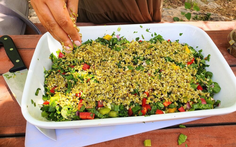 Freekeh stars in this Arabic salad from Ruth Nieman’s cookbook. Photo courtesy of Ruth Nieman