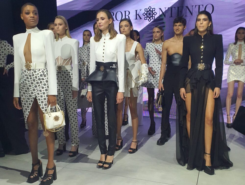 Models at the fashion show of Dror Kontento, Kornit Fashion Week Tel Aviv 2022. Photo by Talou L'Oren