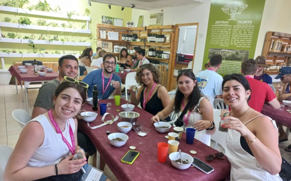 Birthright participants at Sindyanna of the Galilee. Photo courtesy of Sindyanna