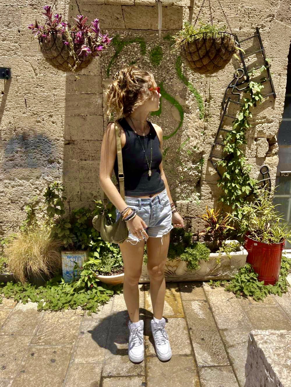 Can you tell that Samantha Baron is not a Tel Aviv resident? Photo by Gyle Israel