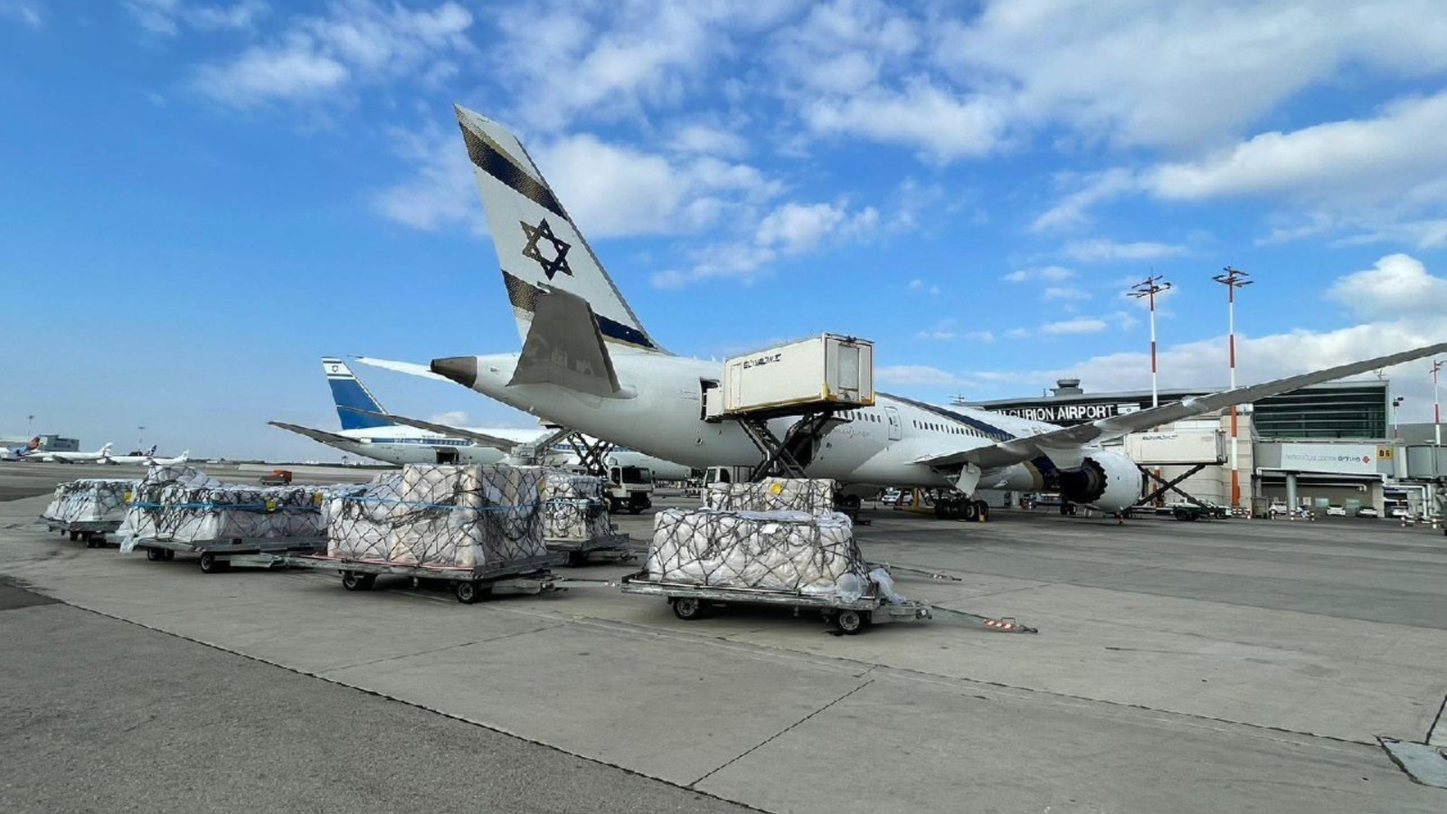Protective equipment on its way to Ukraine from Israel. Photo courtesy of Israel Ministry of Defense Spokesperson’s Office