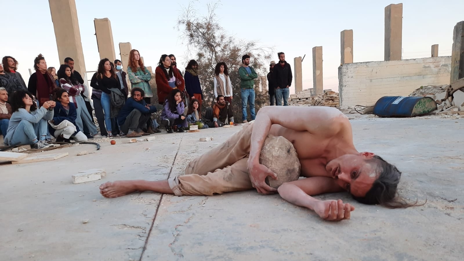 Snapshot from the Zuzima show "Winter Ritual." Photo by Yaara Reich