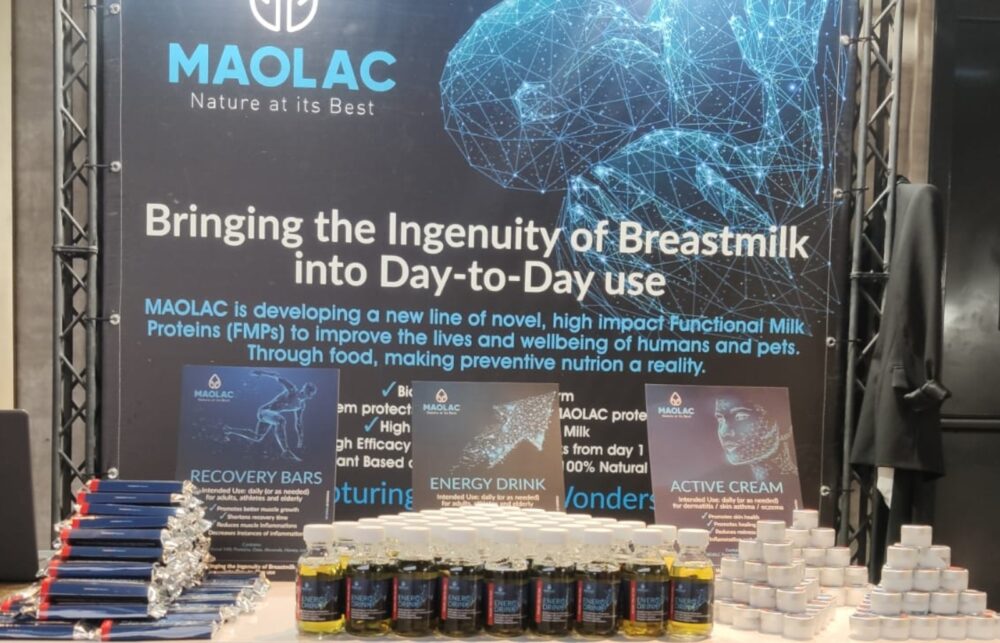 Products infused with the bovine colostrum may include recovery bars, energy drink and active cream. Photo courtesy of Maolac