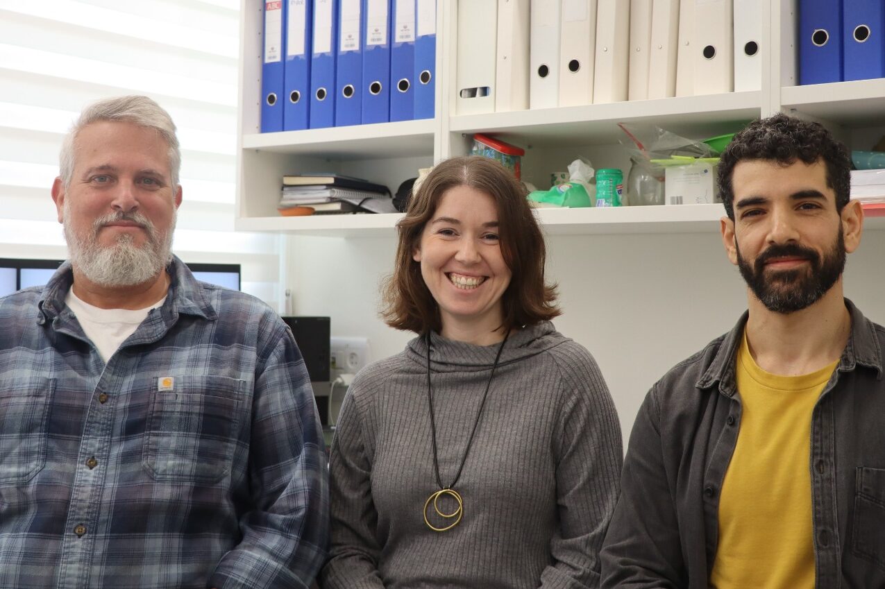 Tel Aviv University researchers Prof. Yair Bar-Haim (left), Gal Arad and Omer Azriel. Photo courtesy of Tel Aviv University