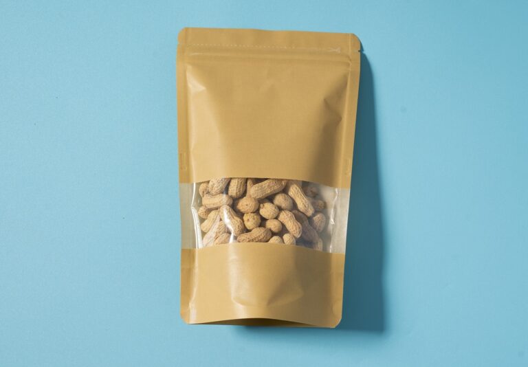 Some peanuts stored in Melodea's VBseal packaging. Photo courtesy of Melodea Bio Based Solutions