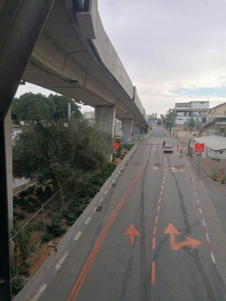 Empty streets of Tel Aviv on October 7, 2023. Photo by Ben Suissa