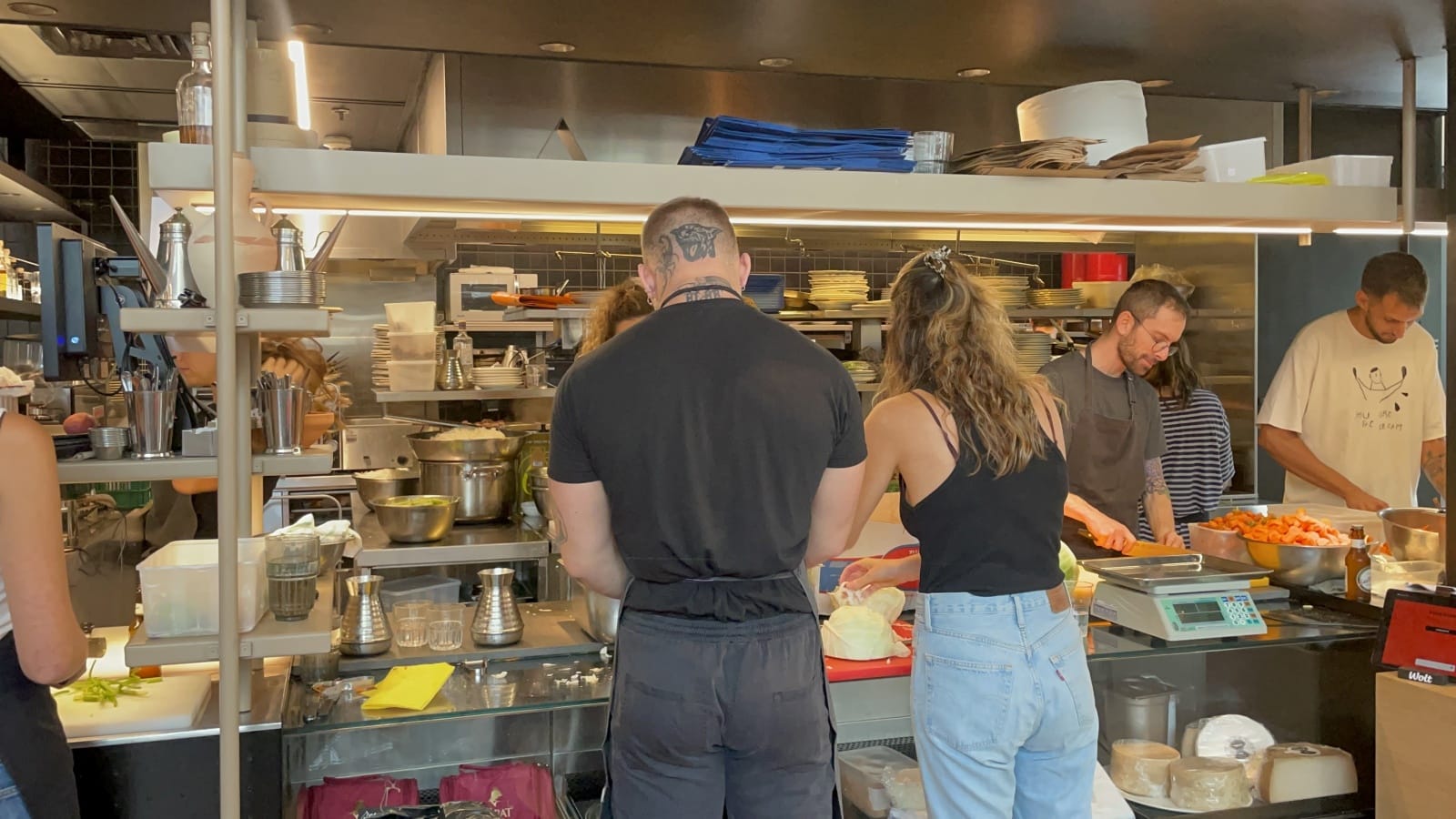 The busy war kitchen at Asif Culinary Institute, October 2023. Photo by Natalie Selvin