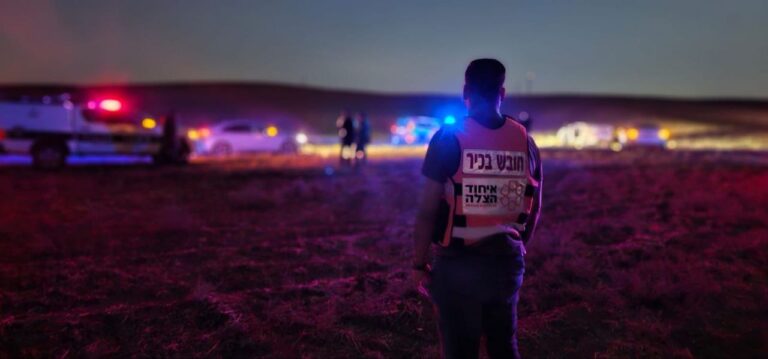 Senior paramedic Adam Alturi looks across Rahat. Photo courtesy of United Hatzalah