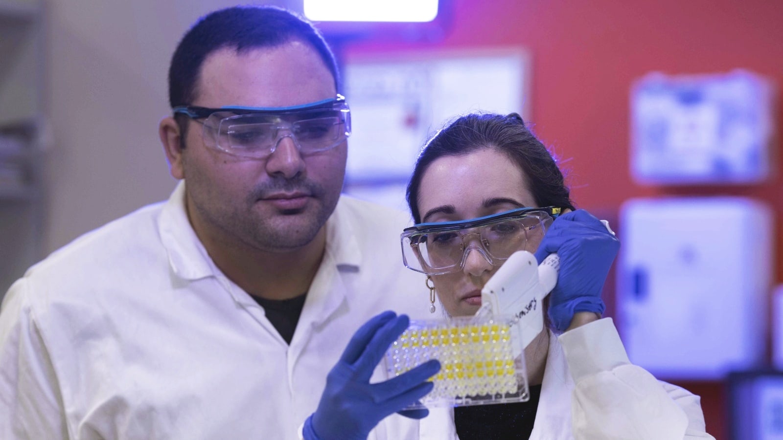 Biolojic workers designing antibodies. Photo by Meir Edri