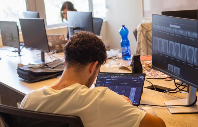 A volunteer working for the Hostages and Missing Families Forum. Photo by John Jeffay