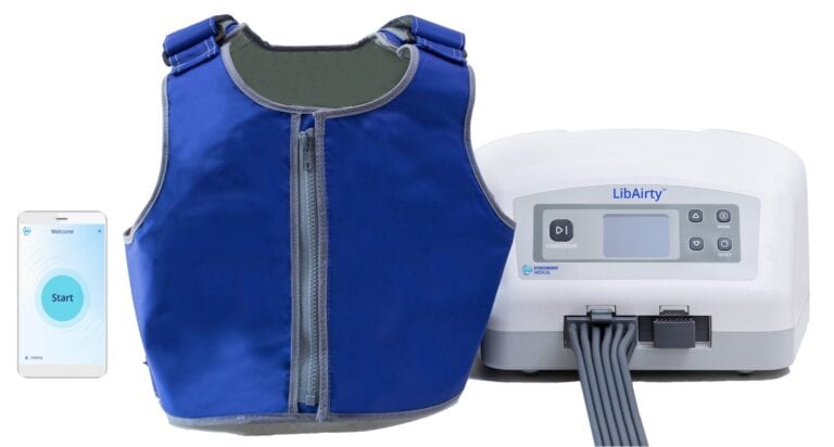 The LibAirty Airway Clearance System. Photo courtesy of Synchrony Medical