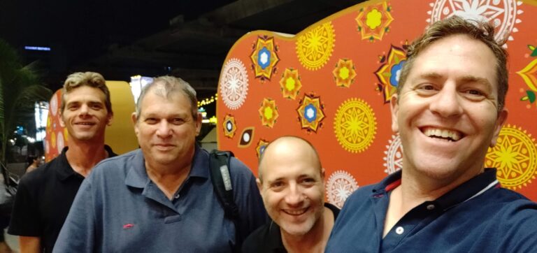 Kenaf Ventures founders Gideon Soesan (left), Avishay Morag, Asaf Ofer and Ido Hershkovits in happier times. Photo courtesy of Kenaf Ventures