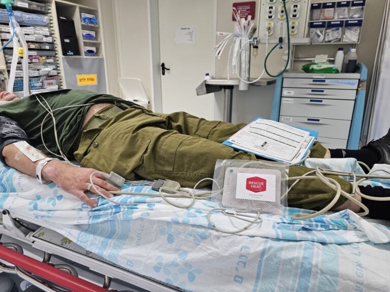 Rescue Heat’s prototype patches are being tested on wounded soldiers. Photo courtesy of Rambam Health Care Campus