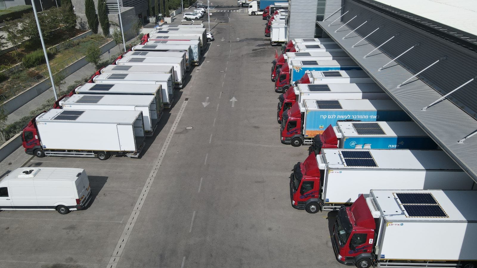 Apollo Power solar film charges up Strauss trucks. Photo courtesy of Apollo Power