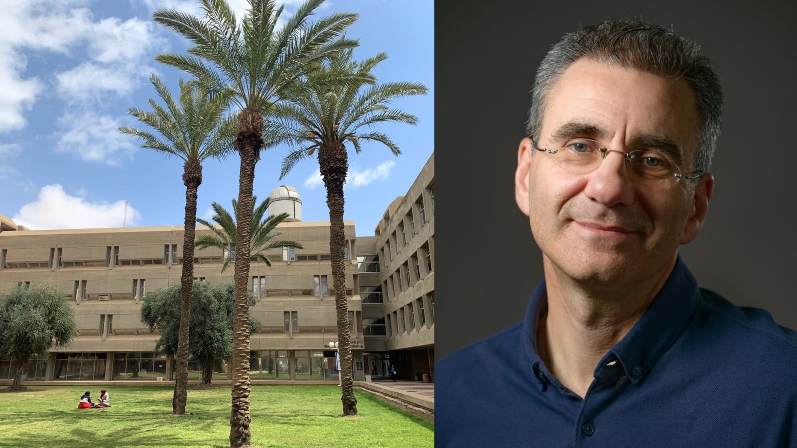 Left, Ben-Gurion University of the Negev photo by Irina Opachevsky via Shutterstock.com; right, Prof. Ron Folman, photo courtesy of BGU