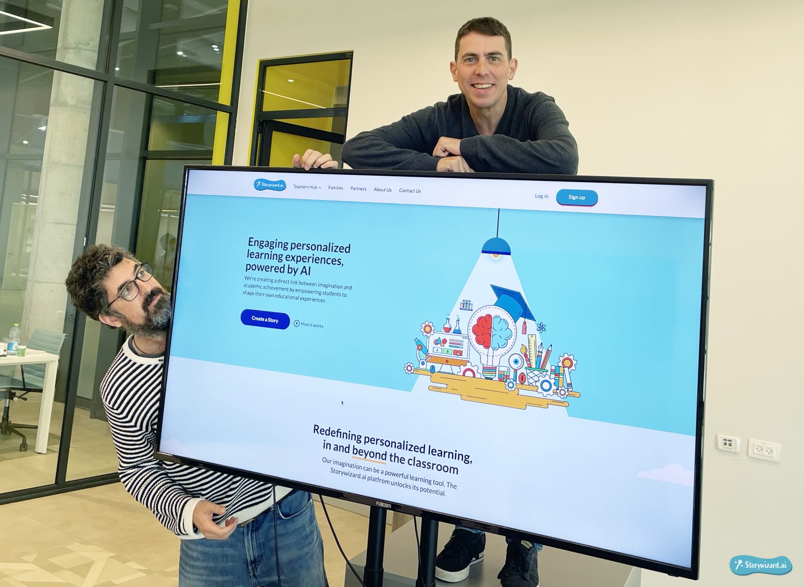 Storywizard’s founders Ofir Kerker and Nadav Yaron. Photo courtesy of Storywizard.ai