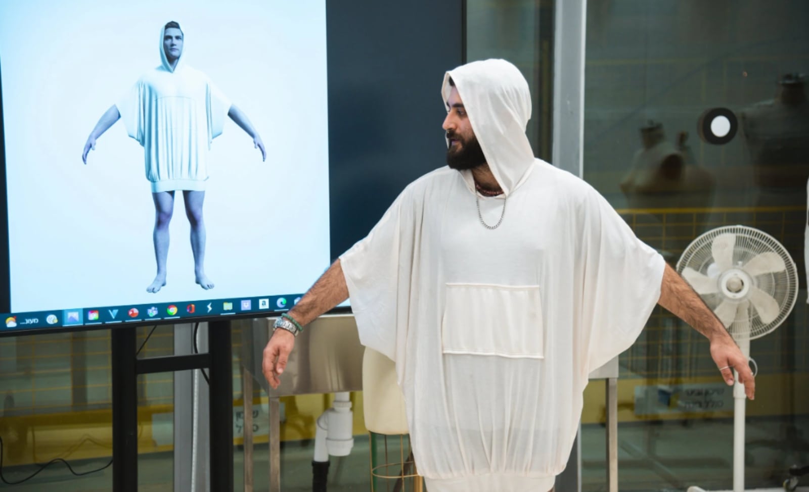 A Bezalel fashion-design student used Israeli digital design technology to create this garment. Photo courtesy of Browzwear
