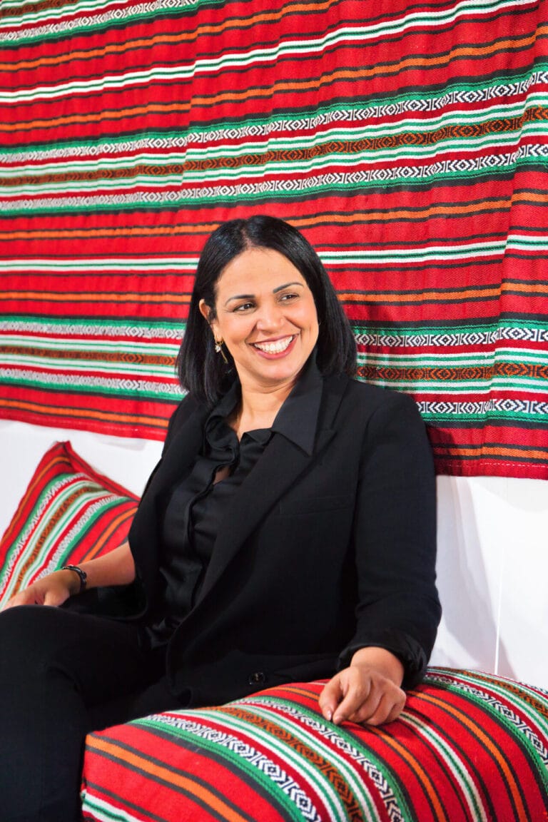 Hanan Alsanah takes a moment to relax in one of the Negev’s unrecognized Bedouin villages. Photo by Noam Chen