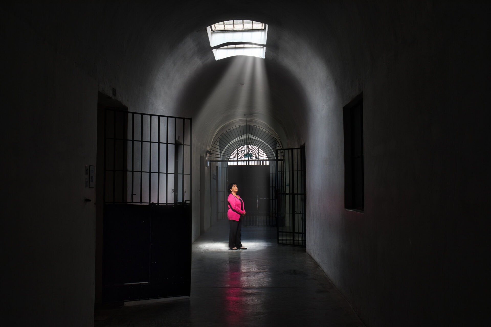 Always looking for light in the darkness: Talia Levanon at the Museum of Underground Prisoners in Jerusalem. Photo by Noam Chen