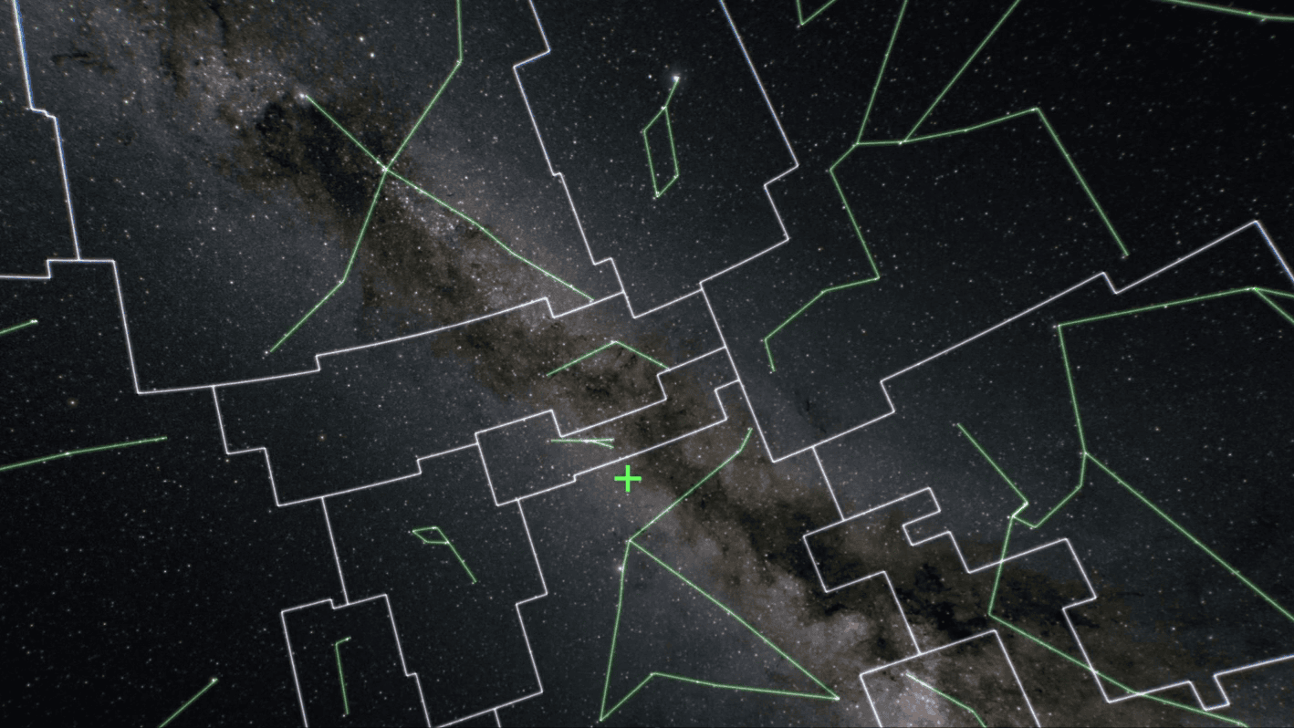 A map of a region of the Milky Way Galaxy. Courtesy of Tel Aviv University