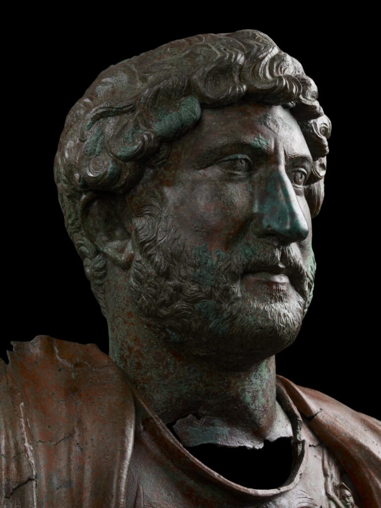 The emperor’s skin tone was likely not this metallic, as bronzer had not yet been invented. Photo by John Williams/The Israel Museum