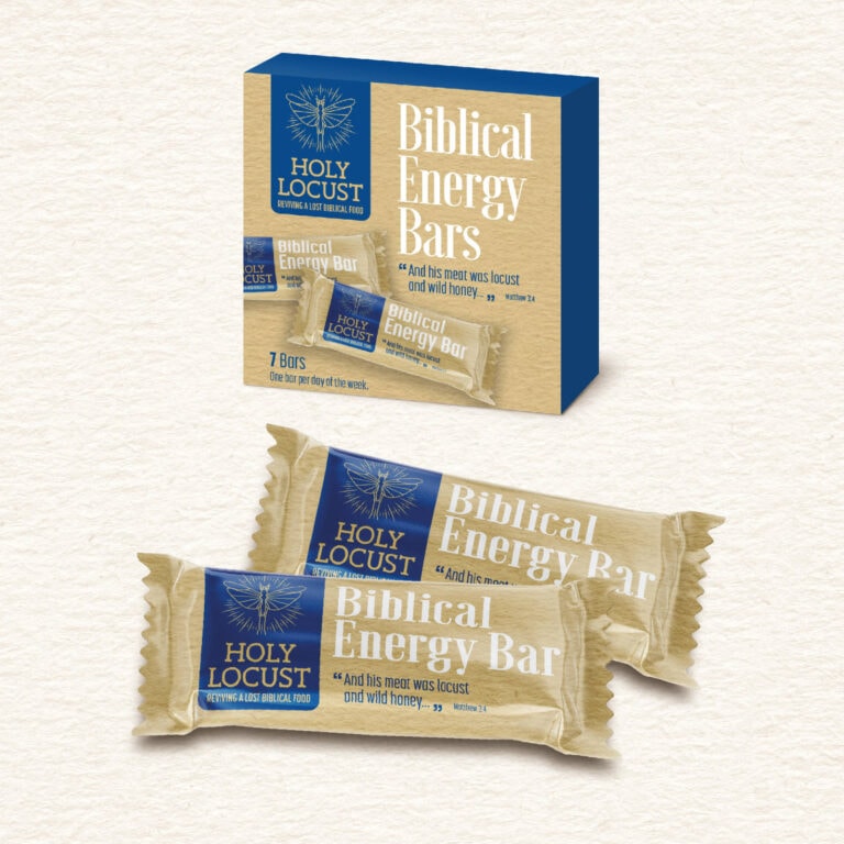 Hargol’s Holy Locust Biblical Energy Bar promotional image. Photo courtesy of Hargol FoodTech