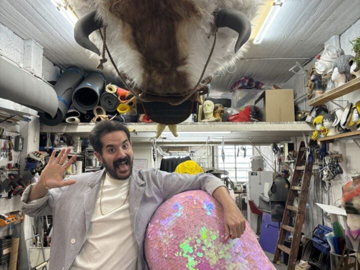 Orgad Edery at Mustache Art Studio. Photo by Natalie Selvin