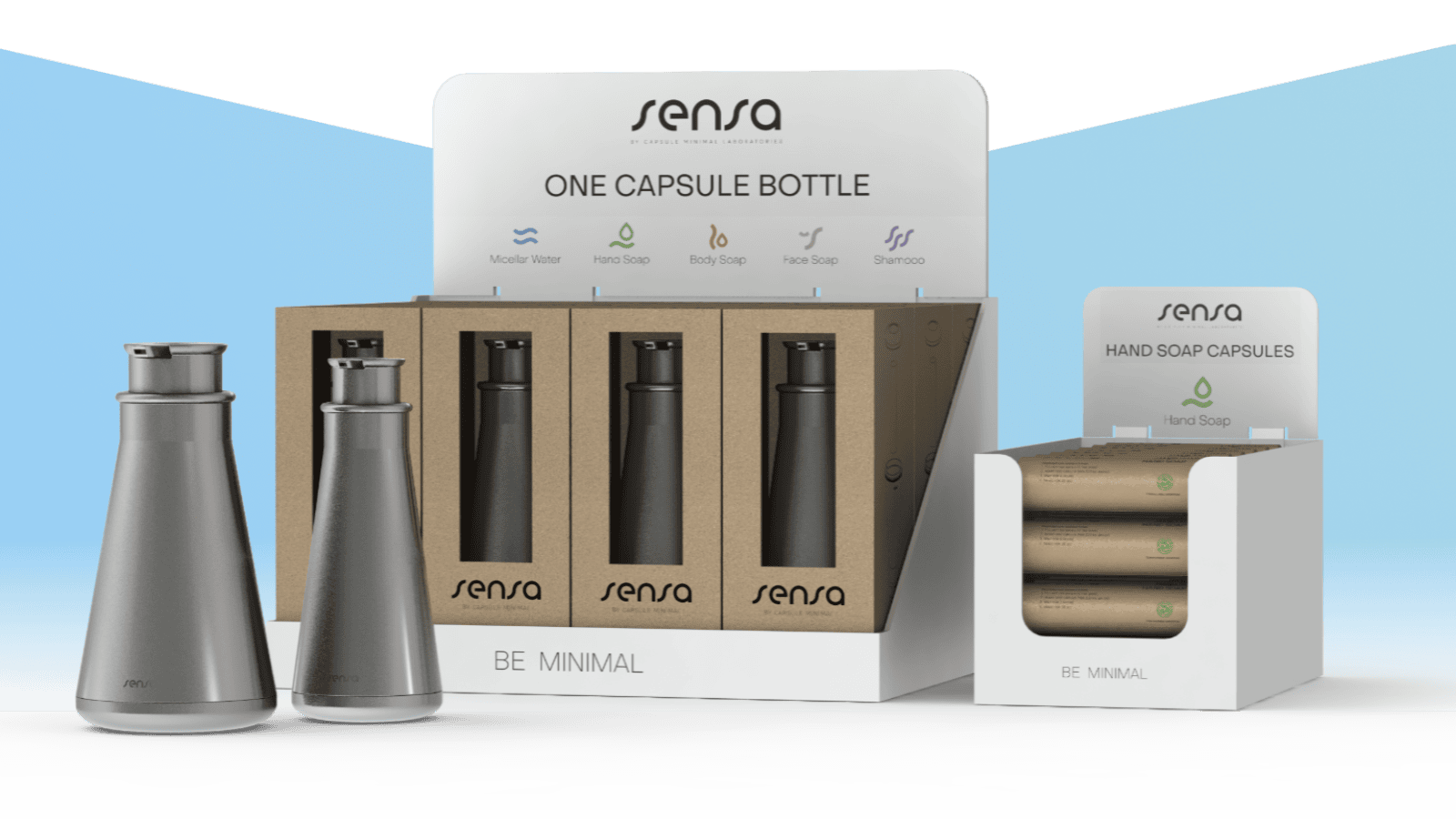 Capsule Minimal's refillable solution aims for consumers to stop using billions of personal care product bottles. Photo courtesy of Capsule Minimal