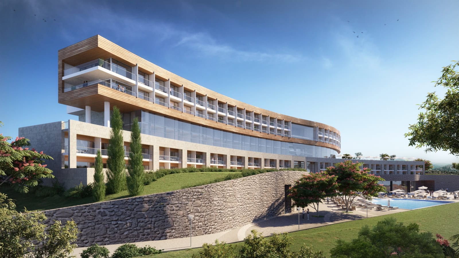 David’s Harp Galilee Resort Hotel in the Jordan Valley is one of several new hotels opening in Israel during wartime. Photo courtesy of Miloslavsky Architects