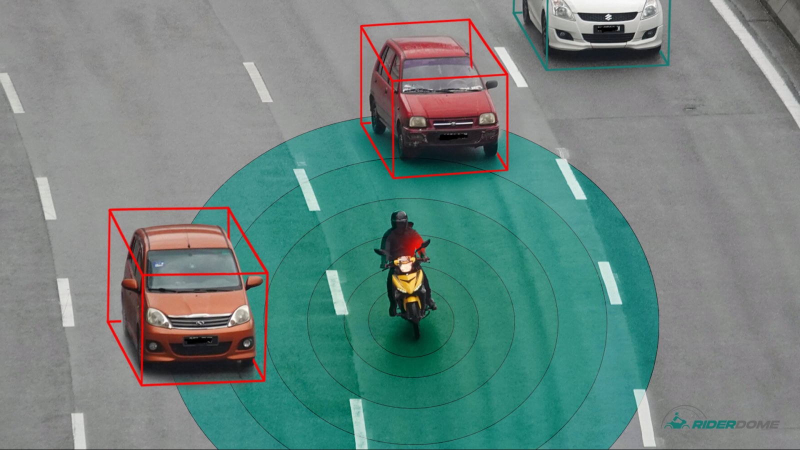 Rider Dome gives motorbike fleets real-time alerts to avoid accidents. Photo courtesy of Rider Dome