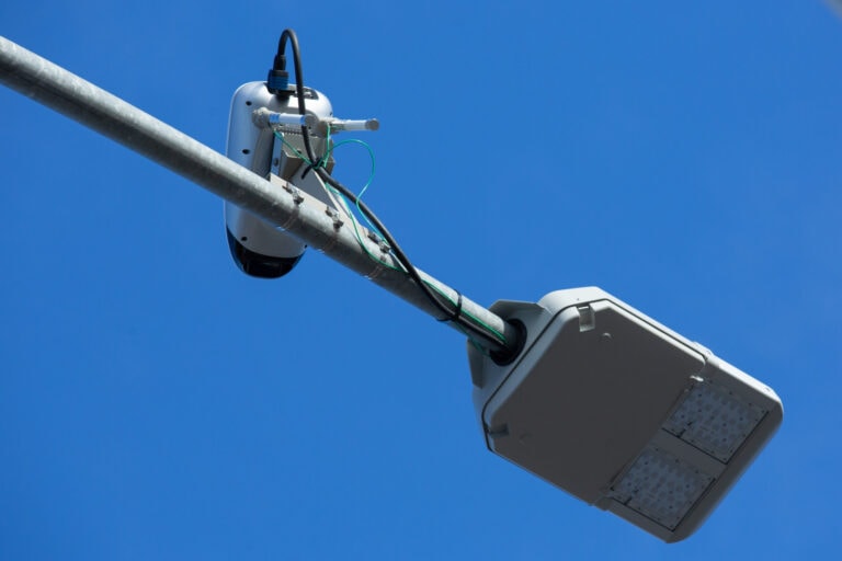 Sensors monitor speed, type and location of vehicles constantly. Photo courtesy of NoTraffic