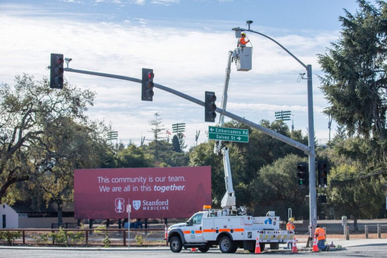 A NoTraffic sophisticated intersection near Stanford University in California. Photo courtesy of NoTraffic