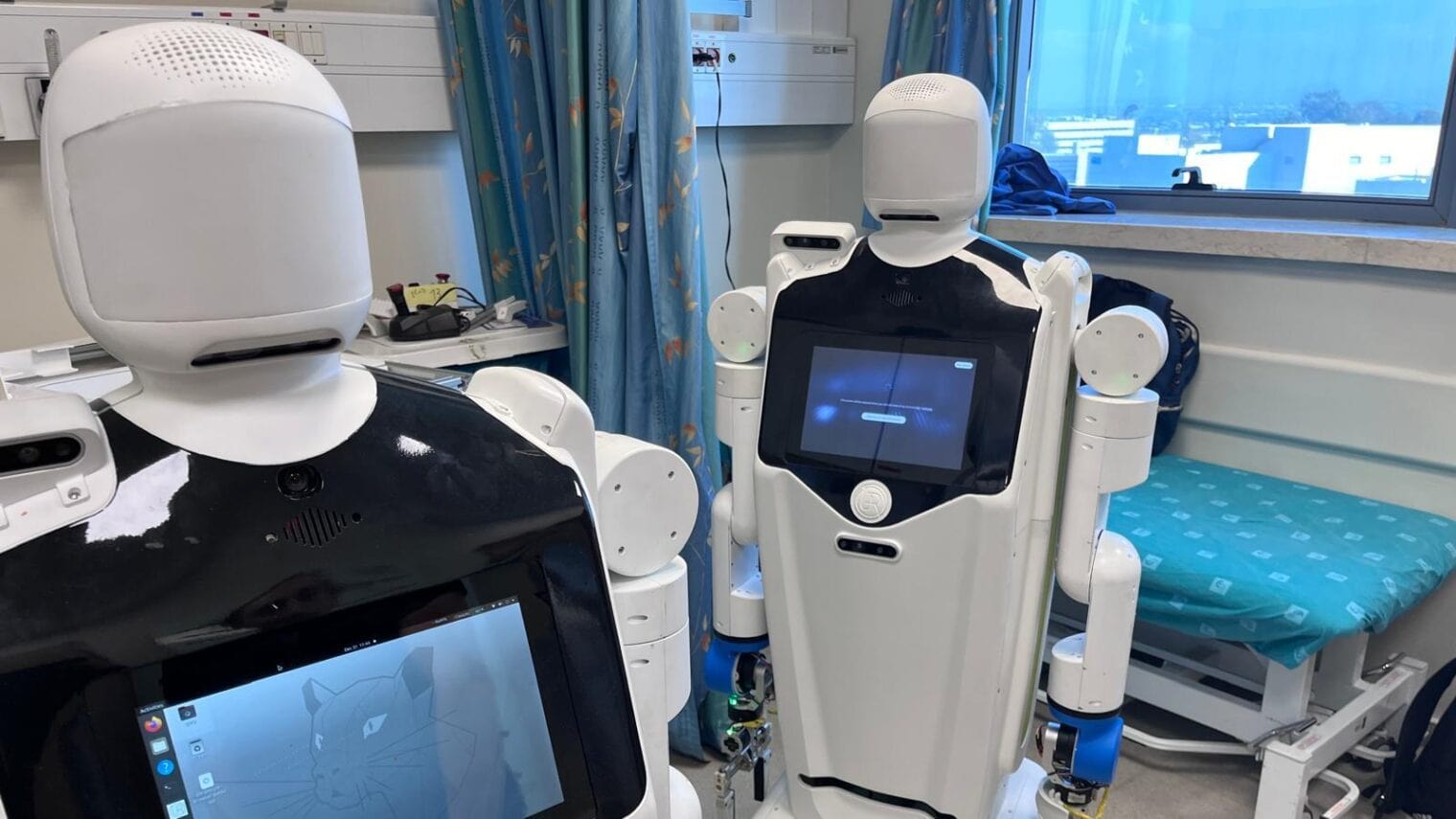 Gary, a hospital robot, can take on many tasks. Photo courtesy of Unlimited Robotics